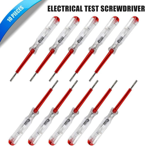 10x Mains Circuit Tester, Electric Tester Pen Screwdriver Voltage Circuit Test Pen Voltage Pen AC For Electrical Test by BE-TOOL