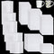 Zonon 50 Pcs Sublimation Heat Shrink Wraps Film Blanks, 5 Different Sizes, White Wrap Bags Tube