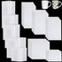 Zonon 50 Pcs Sublimation Heat Shrink Wraps Film Blanks, 5 Different Sizes, White Wrap Bags Tube