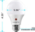 A19 Bulbs 60 5000K 800 E26 (2 Pack) LUXRITE LED Dusk to Dawn Light Outdoor Lighting, Watt Equivalent, Enclosed Fixture