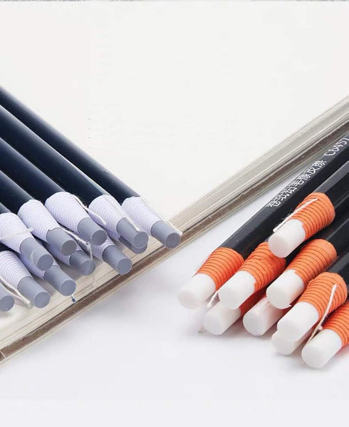 Hand Tear Sketch Eraser, Pen-Style Shape, Round Tip Highlight Rubber School Supplies, 12 Pack (5mm).