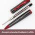 Monteverde Impressa Ballpoint Pen, Gun Metal with Red Trim, Refillable with Parker Style Refills