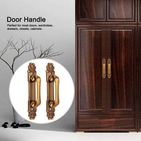 Yosoo Cabinet Door Handle, 2Pcs/Set European Style Antique Zinc Alloy Door Pull Handle Cabinet Hardware Accessory by Yosoo