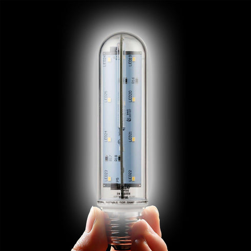 Tento T10 LED Tube Light, E26 Medium Base, 60W-70W Replacement, 5000K Cool White, Aquarium Light Bulb, 2 Pack