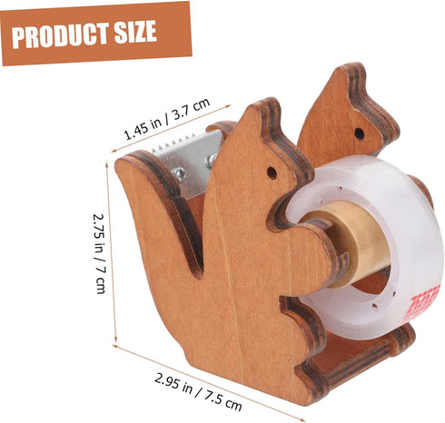 Packing Tape Cutter, Small Desktop Tape Dispenser, Kawaii Animal Tape Holder, Refill Tape Roller