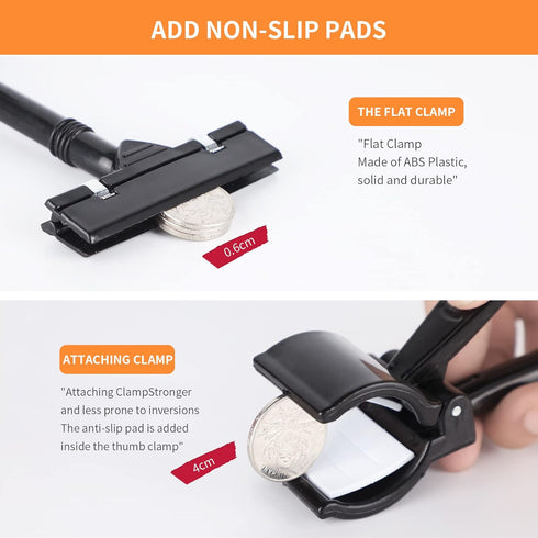 Mlici Sign Clips Merchandise Sign - Plastic Adjustable Clip Sign Holder Stand, 8 Pieces Clip-on Style for Shelf Label