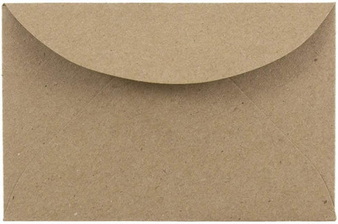 JAM PAPER 3Drug Premium Recycled Mini Envelopes - 2 5/16 x 3 5/8 - Brown Kraft Paper Bag - 50/Pack