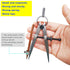 ZLKSKER 4 Inch Woodworking Compass with Pencil Holder, Precision Spring Divider/Scriber for Leather Work and