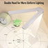 kvppvt LED Double Head Desk Lamp, Rechargeable Portable Small Table Lamp, Adjustable Light Color and Brightness, USB