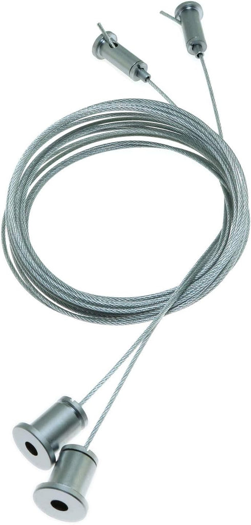 Longdex Light Suspension Cable 2PCS 2m/6.56ft Adjustable Pearl Chrome Stainless Steel Suspension Wire