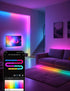YULINKCO 16.4ft 44 RGB+IC LED Strip Light, Smart LED Light for Bedroom, Bluetooth APP Control, Color Changing LED Strip