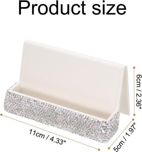 uxcell Business Card Holder for Desk, Plastic Single Side Business Name Card Organizer Desktop Card Rack Display Stand