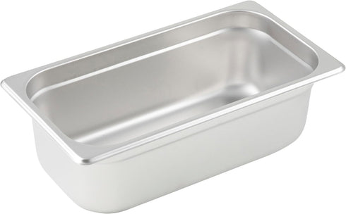 Winco 4-Inch Stainless Steel Anti-Jam 1/3 Size Pan