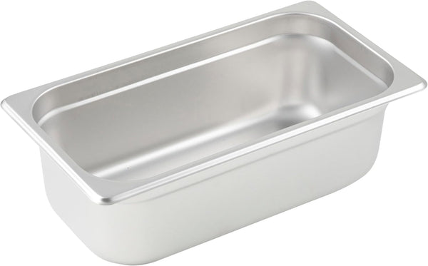 Winco 4-Inch Stainless Steel Anti-Jam 1/3 Size Pan