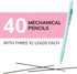 BIC Xtra-Smooth Mechanical Pencils, 40-Count Pack, Medium Point (0.7mm), Pastel Erasers, Bulk School or Office Supplies