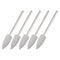 uxcell 5 Pcs Silicone Rubber Grinding Buffing Wheels, 150 Grits, 6mm Dia Pointed Polishing Head for Electric Rotary Tool