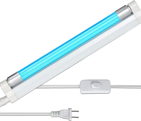 COOSPIDER UV Lamp Ozone Free, UVC Light Bulb 253.7nm for Closet/Cabinet/Bathroom, 6W 110V Lamp with On/Off Switch