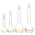 OLYCRAFT 4pcs Volumetric Flask Set, 10ml/25ml/50ml/100ml with Glass Cap for Laboratory Projects