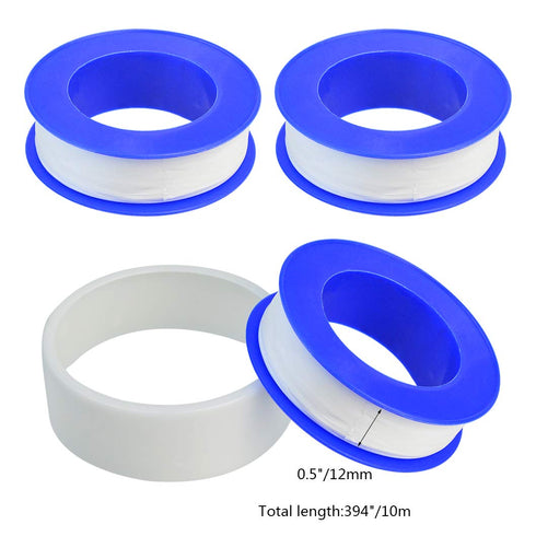30 Rolls Thread Seal Tapes, Teflon Tape 1/2 PTFE Pipe Sealant for Plumbing, 1/2" x 394" White