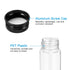 PATIKIL 80ml Plastic Test Tubes with Screw Caps, 15Pcs Flat Bottom Tubes for Scientific Party Decoration