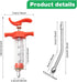 2 Pieces Goat Syringe with 4 Drench Nozzle, Adjustable Dosage, Reusable for Sheep, Dog, Goat, Pig, Cat Feeding