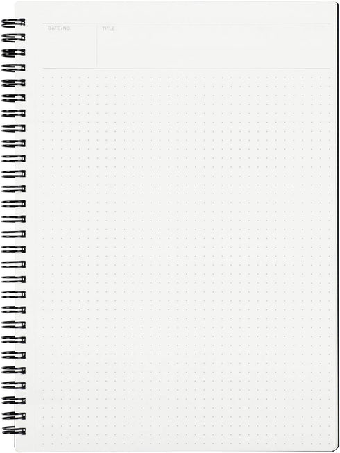 Maruman MNEMOSYNE Notebook - 9.92 x 7.05 Inches (B5), 5mm dot grid, 80 Sheets (N104), White