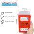 3 Pack Sharps Container, 1 Quart Needle Disposal Containers, Biohazard Containers for Home Use, Small Sharps Disposal