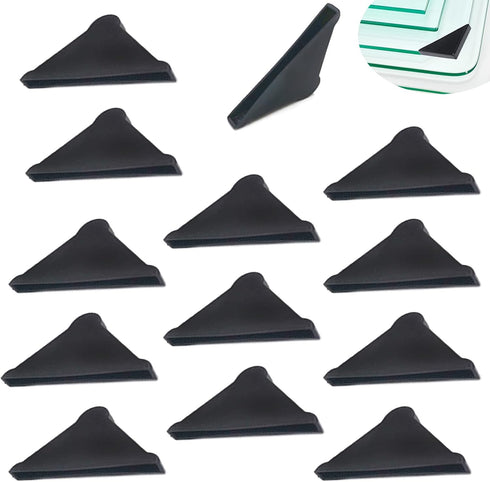 YouU UoYu 20 pcs Mirror Corner Protectors 4 x 50mm Black Toughened Glass