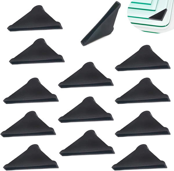 YouU UoYu 20 pcs Mirror Corner Protectors 4 x 50mm Black Toughened Glass
