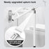 D-GROEE 24.4 Inch Foldable Toilet Grab Bar, Wall-Mounted Bathroom Safety Rail with Anti-Slip Design, Flip-Up Armrests