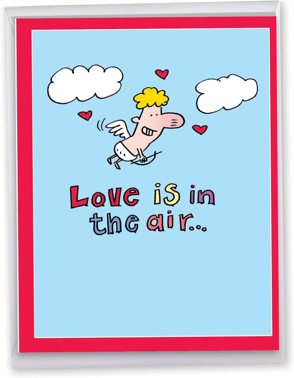 NobleWorks Large Valentines Day Card Funny (8.5 x 11 Inch), Vday Humor Big Greeting Notecard for Valentine