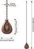 2-Pack 12 Inch Ceiling Fan Pull Chain Extender, Metal Pull Chains with Ball Connector, Decorative Fan Chain Pulls