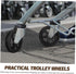 4pcs KICHOUSE Heavy Duty Replacement Rolling Cart Wheels for Grocery Trolley Utility Laundry Carts Compatible Smooth