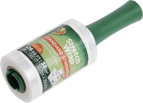 Duck Brand Stretch Wrap Roll, Clear, 5 inches by 1000 feet, Set of 4