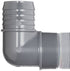 Spears 1413 Series PVC Tube Fitting, 90 Degree Elbow, Schedule 40, Gray, 3/4" Barbed x NPT Male