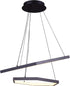 Canarm Ltd 24-Inch Dimmable Canarm Capri LED Chandelier, Matte Black Finish with Integrated LED, Adjustable Height
