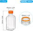 PATIKIL 2 Pack Reagent Media Storage Bottles, 1000ml Borosilicate Glass Square Graduated Round Bottles with Orange GL32 Screw Cap for Lab Water Reagent Liquids, Clear by PATIKIL
