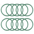 uxcell Fluorine Rubber O-Rings, Green, Pack of 10, 39mm OD 35mm ID 2mm Width FKM Seal Gasket for Plumbing Machinery