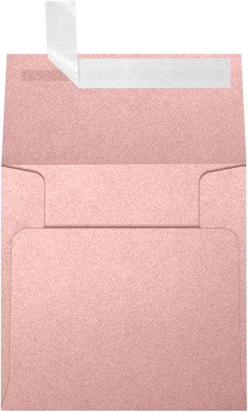 LUXPaper Square Invitation Envelopes | 3 1/4" x 3 1/4" | 50 Qty - Misty Rose Metallic | 84lb. Text