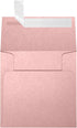 LUXPaper Square Invitation Envelopes | 3 1/4" x 3 1/4" | 50 Qty - Misty Rose Metallic | 84lb. Text