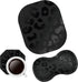 Black Leopard Ergonomic Wrist Rest Pad + Cute Mouse Pad + Cup Coaster, 3Pcs Memory Foam Desktop Supply Set for Office