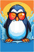 HTSAHKV Funny Penguin Wall Plate Light Switch Cover Single Gang Outlet Faceplate Print
