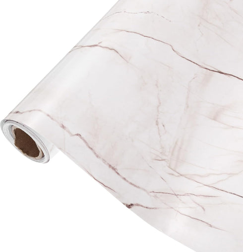 uxcell Marble Contact Paper, 15.7"x118" Self-Adhesive Peel and Stick Wallpaper for Kitchen Countertop