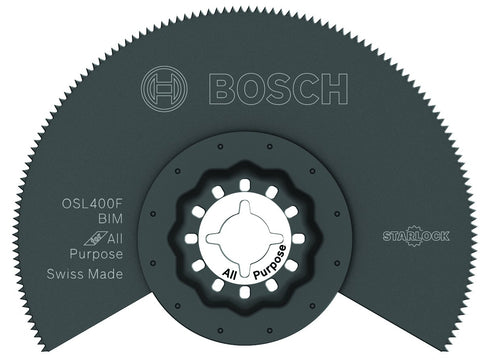 BOSCH OSL400F 4 In. Starlock Oscillating Multi Tool Bi-Metal Segmented Saw Blade for Wood, Metal, PVC, Drywall