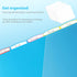 WOT I Plastic 5-tab Dividers with 2 Clear Pockets, 3 Sets, Binder Dividers for 3 Ring Binder, Bright Colors