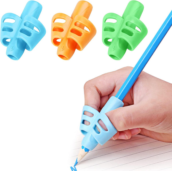 Pencil Grips for Kids Handwriting - Children Pen Writing Aid Grip Set, 3 Pack
