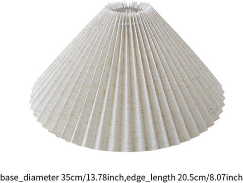 IEUDNS Pleated Lampshade Decorative Chandelier Shade Floor Light Shade for Dining Room Bedroom Hotel Home, Linen