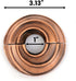 Renovators Supply Manufacturing Escutcheon Plate, 3.13 in OD, 1/2 in IPS, Antique Copper Finish Aluminum