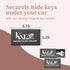Katzco 3-Pack Magnetic Key Lock Box - Hide a Spare Key - 1.25 x 2.75 in Strong Magnet Case, Black