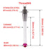kbaoele CMM M4 6mm 50mm A-5000-3709 (M4*D6*L50) Touch Probe Tips Ceramic Stem Thread Diameter Ruby Ball Stylus Long